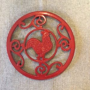 Red Cast Iron Trivet